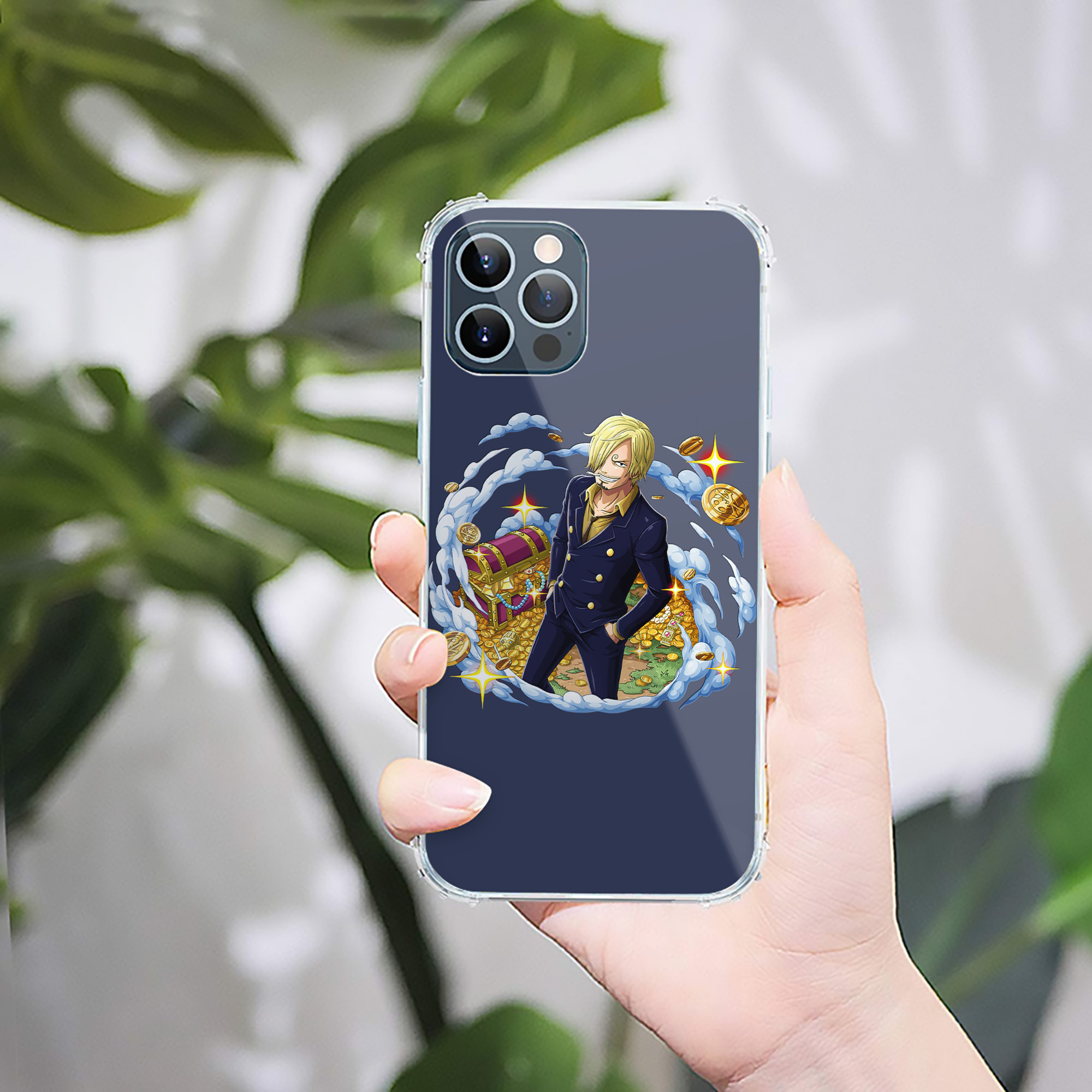 （画像用） ワンピース サンジ ONE PIECE Sanji 【iPhone 12シリーズ対応】透明スマホケース（クリアソフトケース）